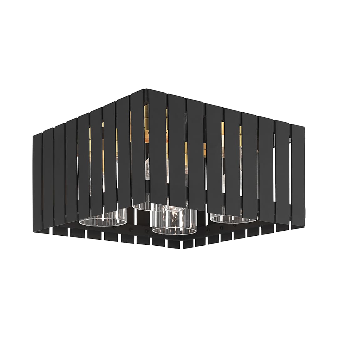 Greenwich 4 Light 13" Wide Flush Mount Outdoor Ceiling Fixture