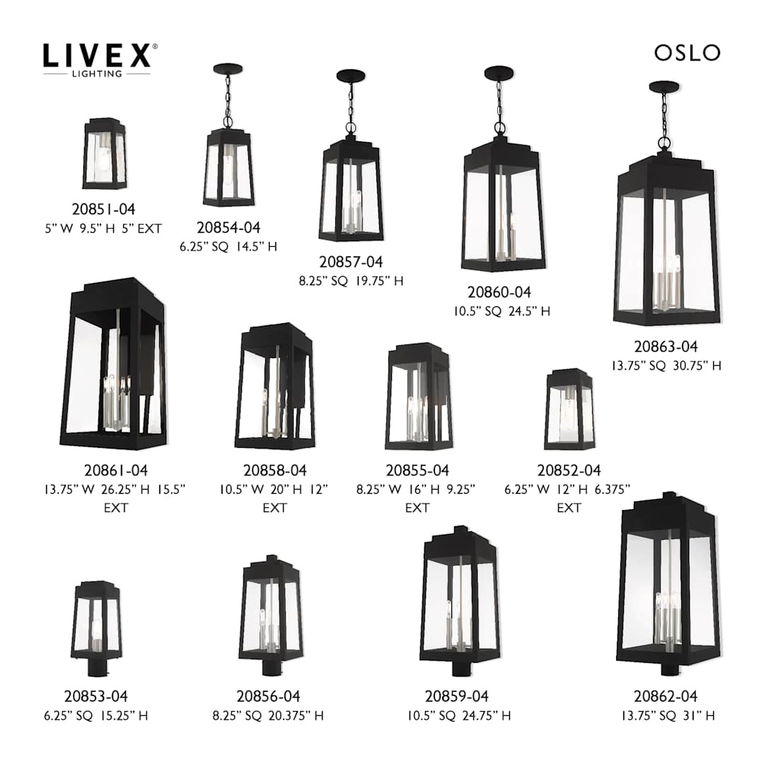 Oslo 4 Light 26" Tall Outdoor Wall Sconce