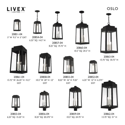 Oslo 4 Light 26" Tall Outdoor Wall Sconce