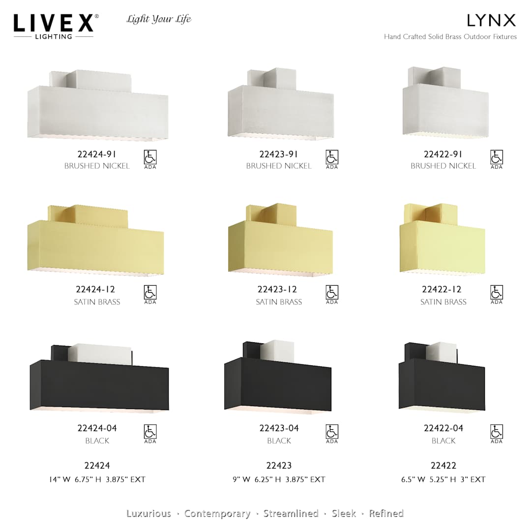 Lynx 2 Light 7" Tall Outdoor Wall Sconce