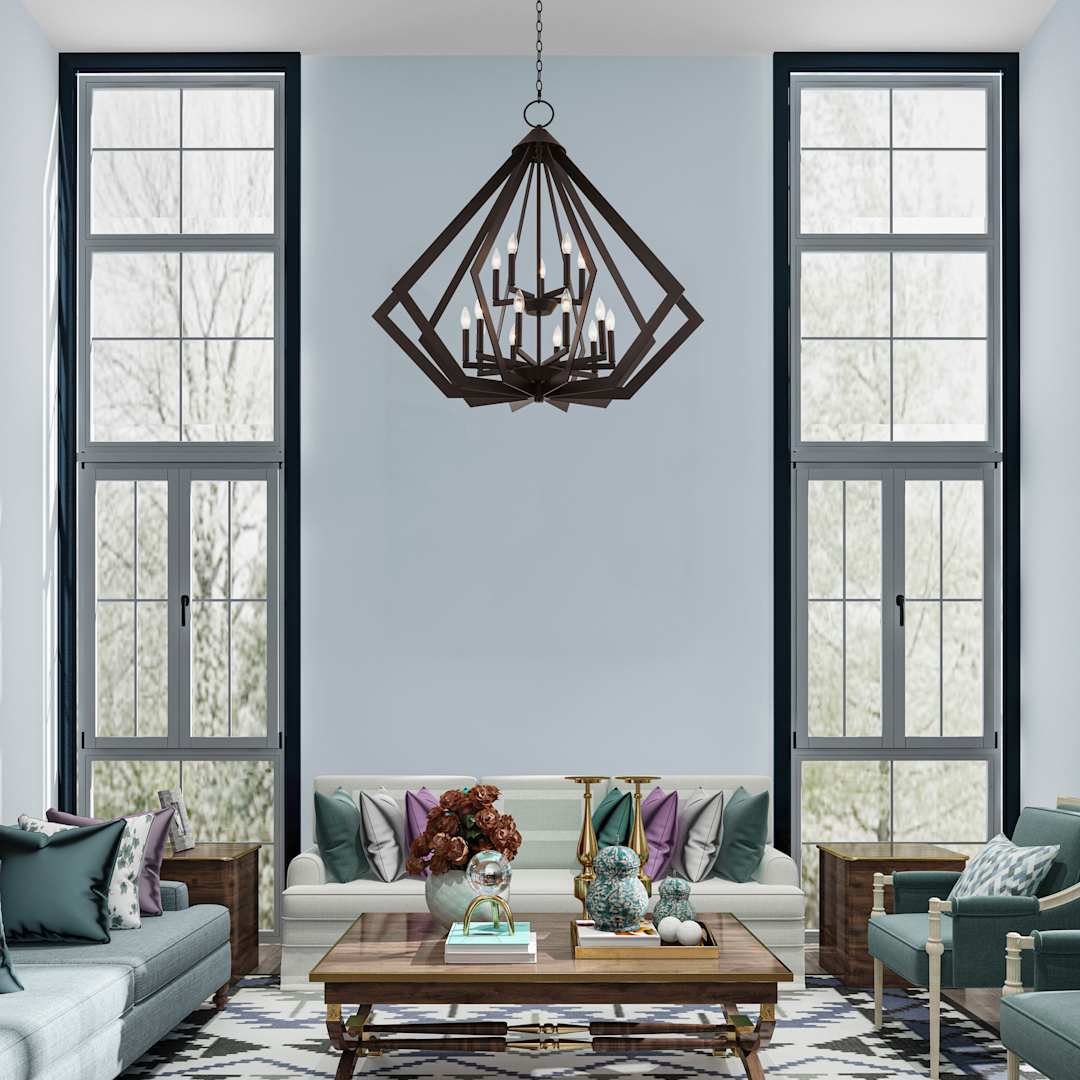 Prism 15 Light 42" Wide Taper Candle Chandelier