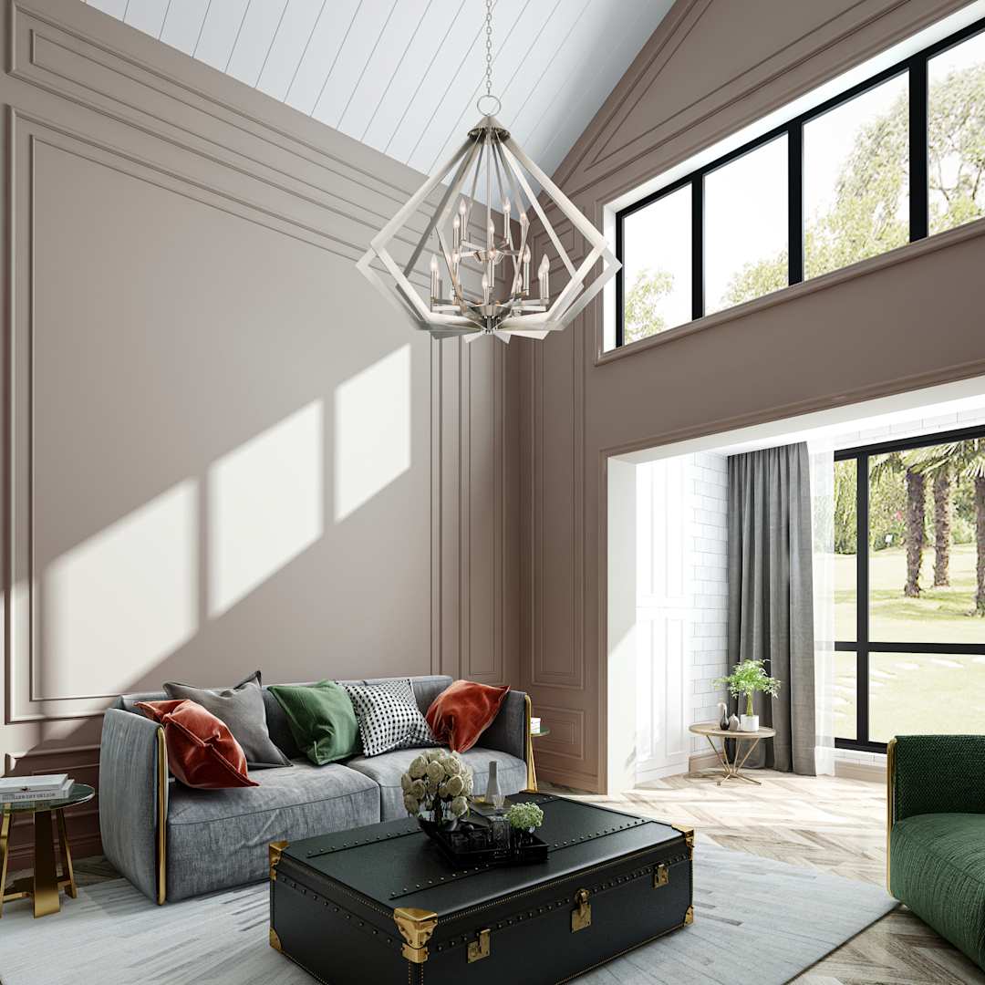 Prism 15 Light 42" Wide Taper Candle Chandelier