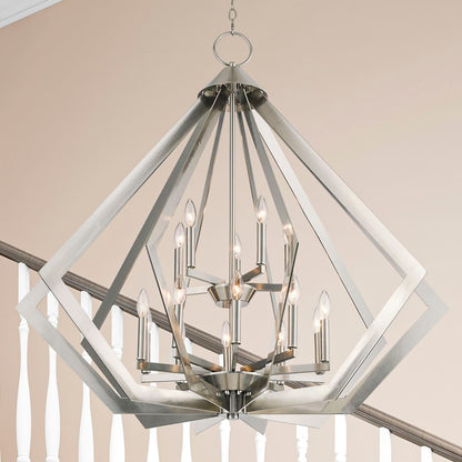 Prism 15 Light 42" Wide Taper Candle Chandelier