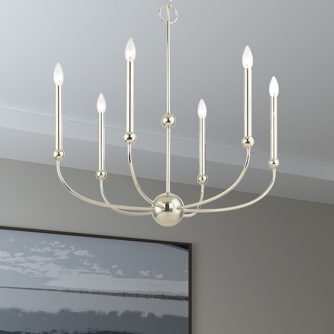 Cortlandt 6 Light 28" Wide Candle Style Chandelier