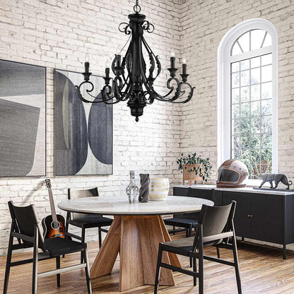 Valencia 6 Light 35" Wide Taper Candle Style Chandelier