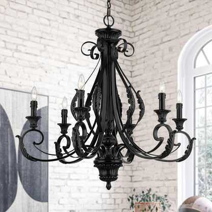Valencia 6 Light 35" Wide Taper Candle Style Chandelier
