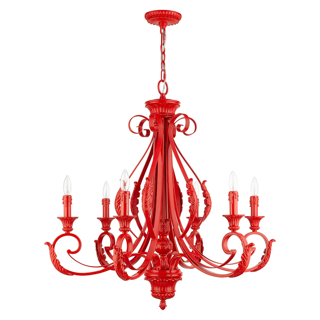 Valencia 6 Light 35" Wide Taper Candle Style Chandelier