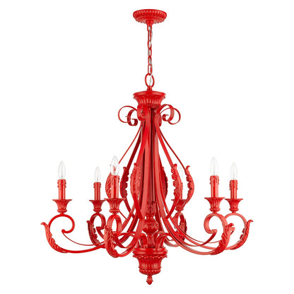 Valencia 6 Light 35" Wide Taper Candle Style Chandelier