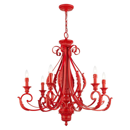 Valencia 6 Light 35" Wide Taper Candle Style Chandelier