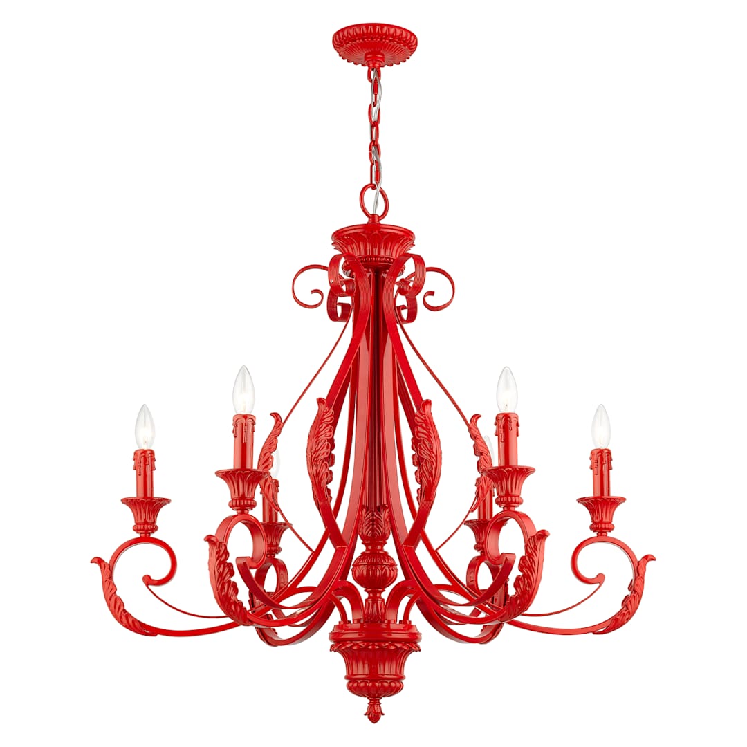 Valencia 6 Light 35" Wide Taper Candle Style Chandelier