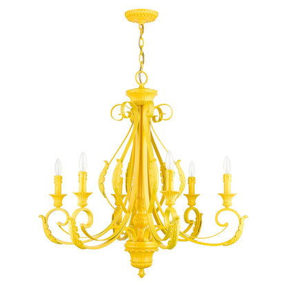 Valencia 6 Light 35" Wide Taper Candle Style Chandelier