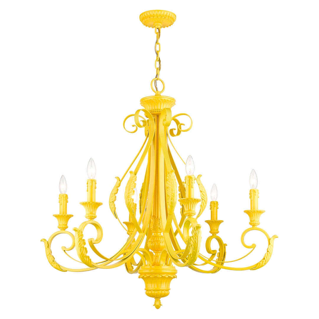 Valencia 6 Light 35" Wide Taper Candle Style Chandelier
