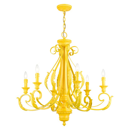 Valencia 6 Light 35" Wide Taper Candle Style Chandelier