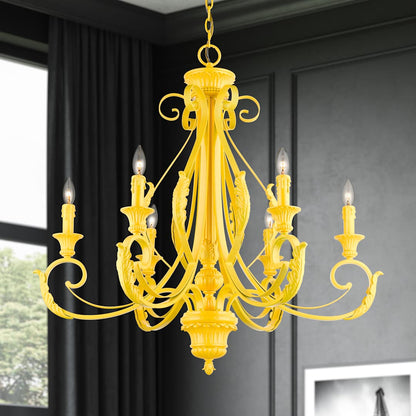 Valencia 6 Light 35" Wide Taper Candle Style Chandelier