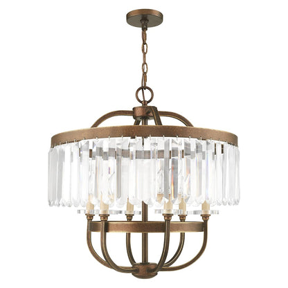 Ashton 6 Light 24" Wide Chandelier with Clear Crystal Diffusers and Accents
