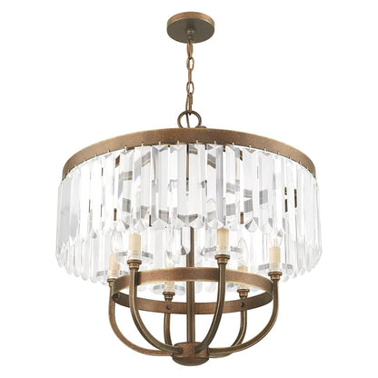 Ashton 6 Light 24" Wide Chandelier with Clear Crystal Diffusers and Accents