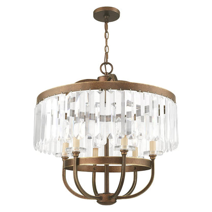 Ashton 6 Light 24" Wide Chandelier with Clear Crystal Diffusers and Accents