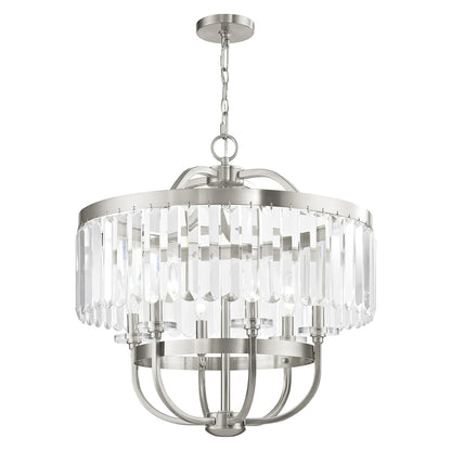Ashton 6 Light 24" Wide Chandelier with Clear Crystal Diffusers and Accents