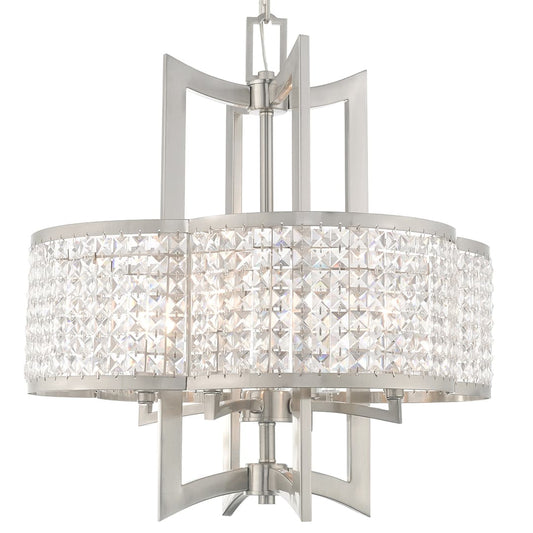 Grammercy 4 Light 22" Wide Single Chandelier with Clear Crystal Diffusers
