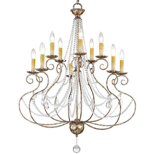Isabella 10 Light 2 Tier Chandelier