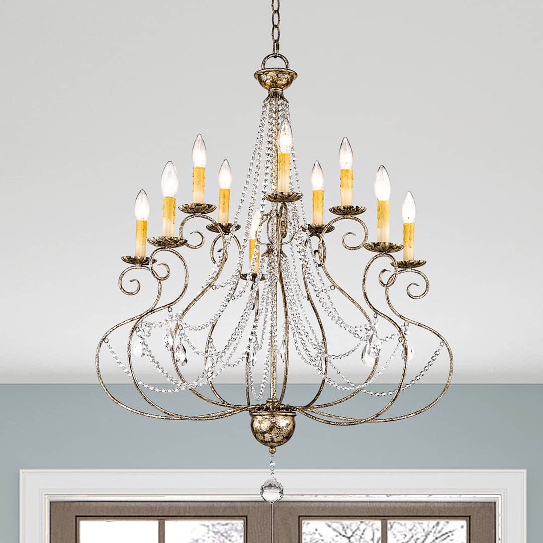 Isabella 10 Light 2 Tier Chandelier