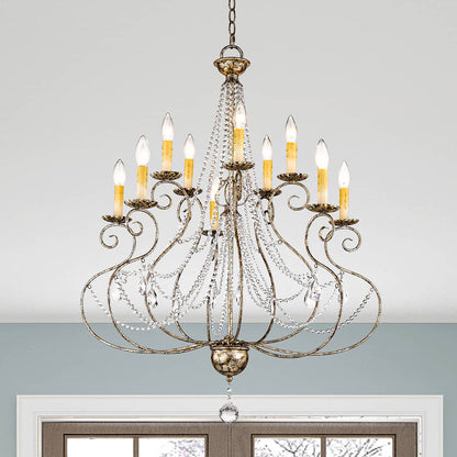 Isabella 10 Light 2 Tier Chandelier
