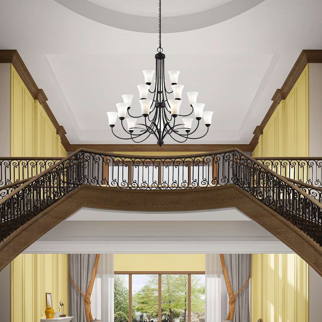 Ridgedale Up Lighting 3 Tier Chandelier with 18 Lights