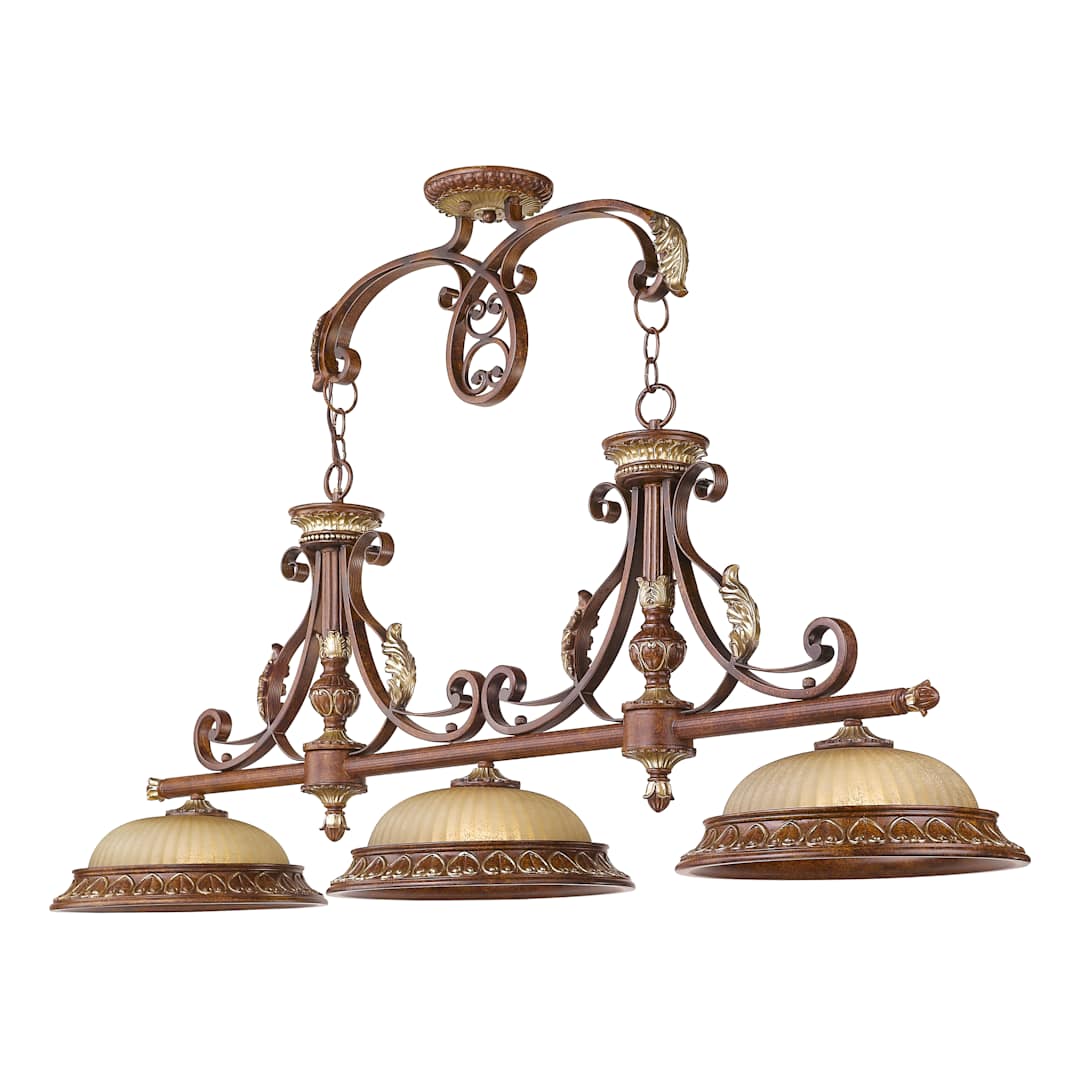 Villa Verona 3 Light 1 Tier Linear Chandelier