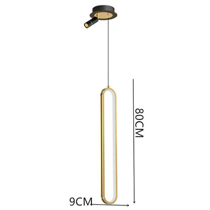 Rounded Rectangular LED Modern Pendant Light Hanging Lamp Island Lights