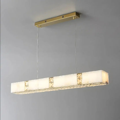 Natural Marble & Crystal Modern Ceiling Light Fixture