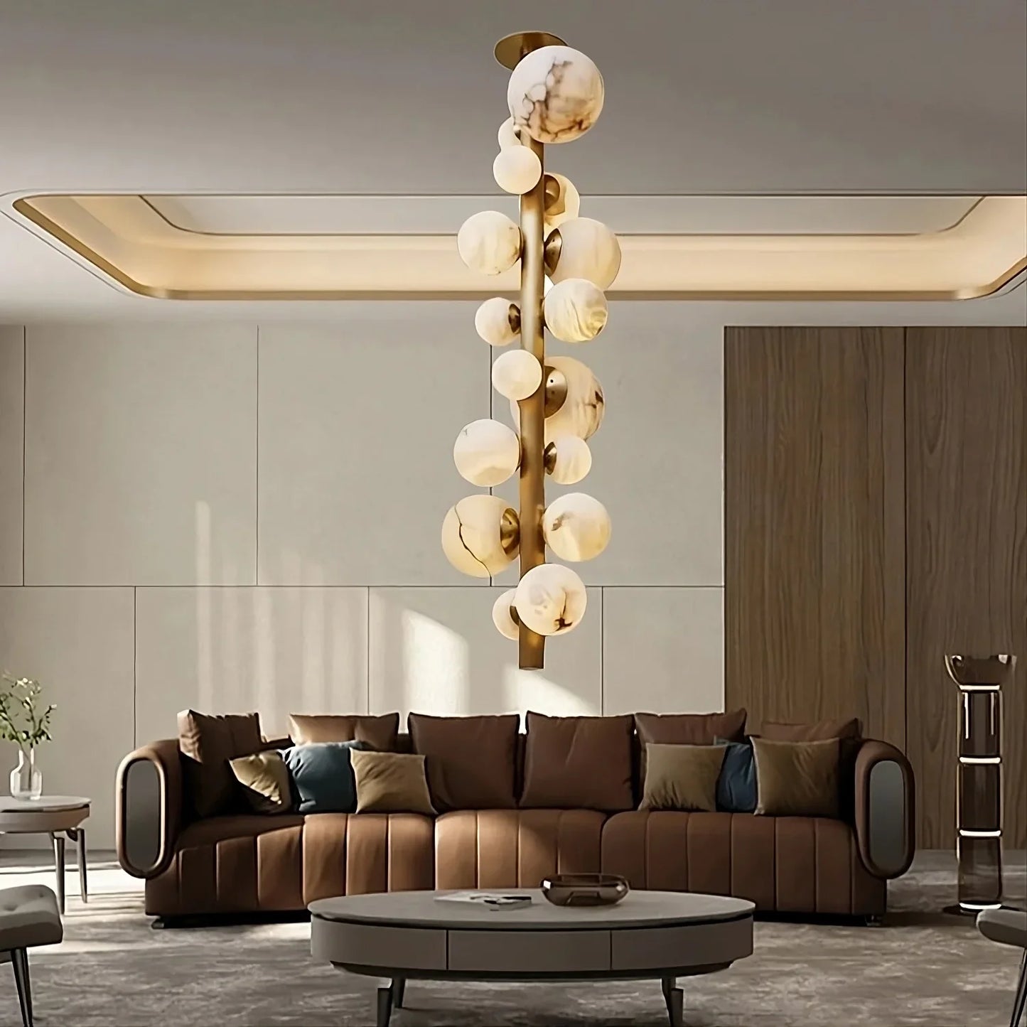 Moonshade Luxury Marble Ball Chandelier