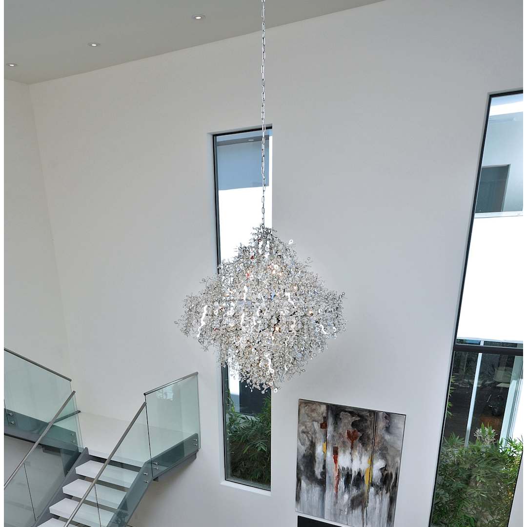 Comet 13 Light 35" Pendant with Crystal Accents