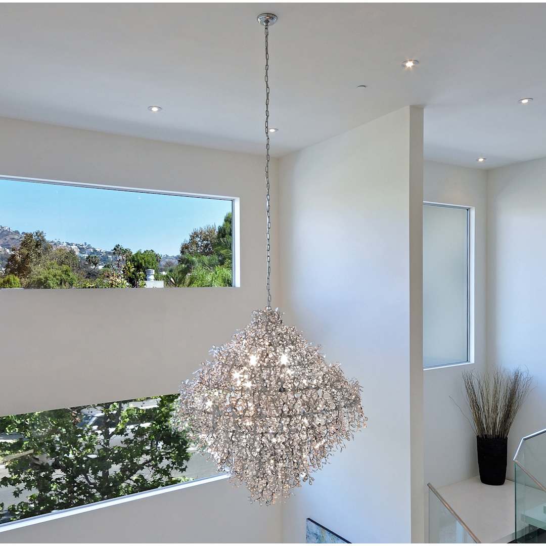 Comet 13 Light 35" Pendant with Crystal Accents
