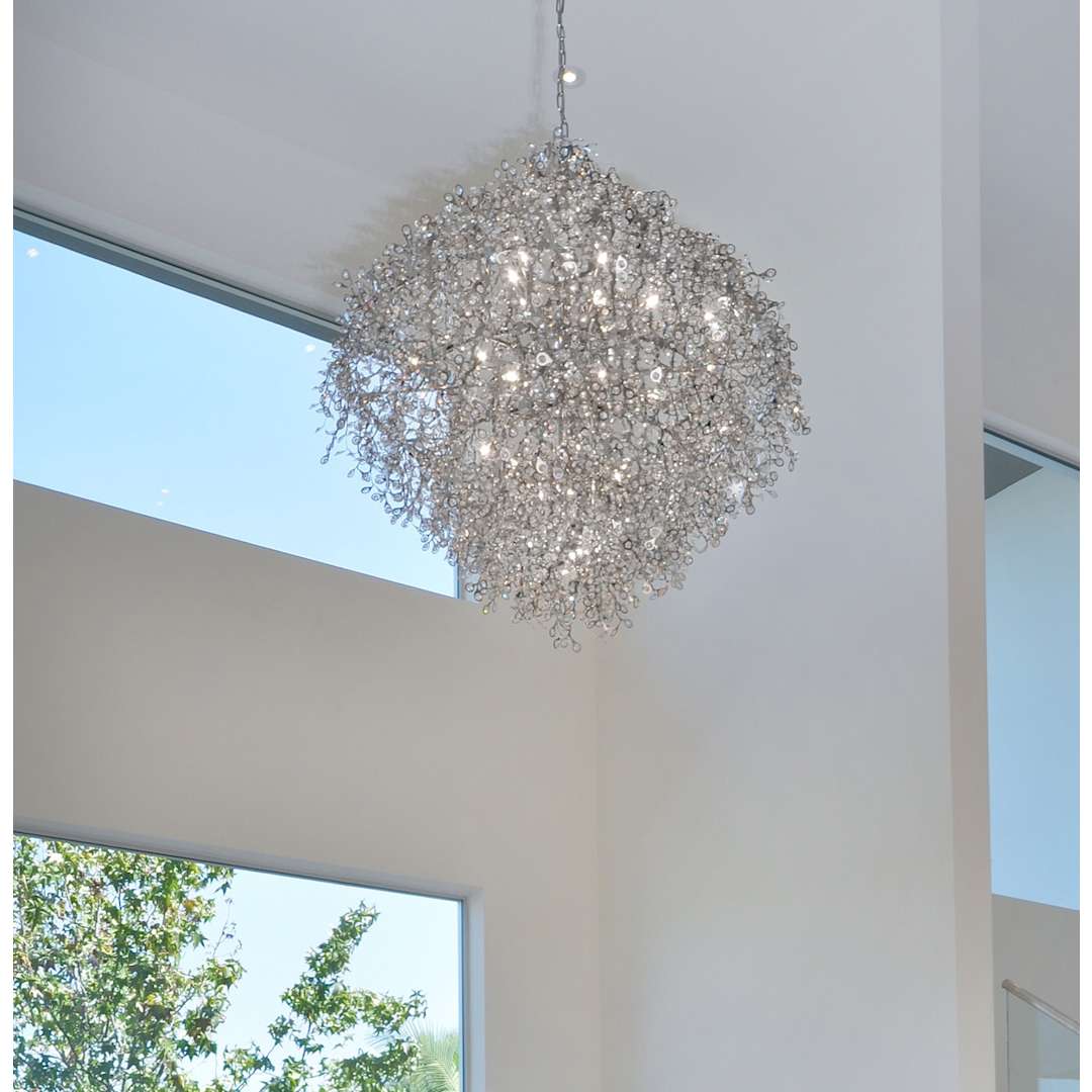 Comet 13 Light 35" Pendant with Crystal Accents