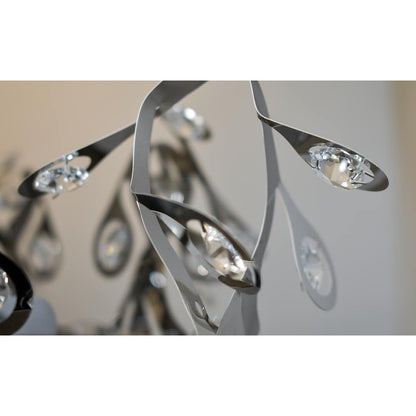 Comet 21 Light 50" Beveled Crystal Glass Pendant