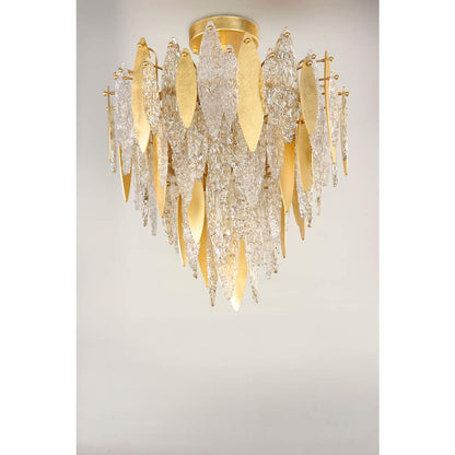 Majestic 10 Light 24" Wide Semi-Flush Waterfall Ceiling Fixture