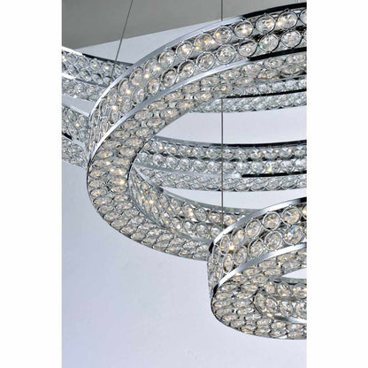 Eternity 40" Adjustable Ring LED Crystal Pendant
