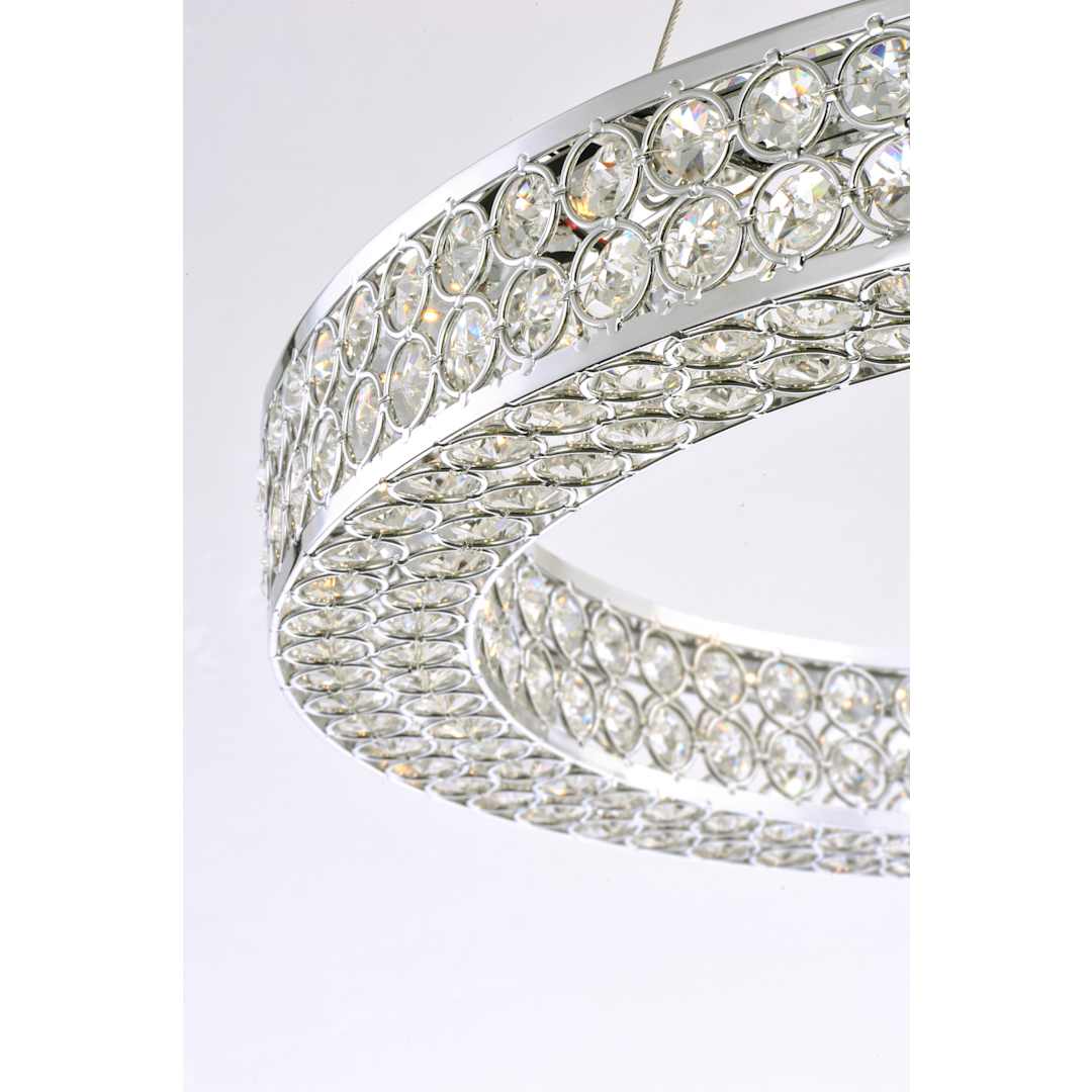 Eternity 40" Adjustable Ring LED Crystal Pendant