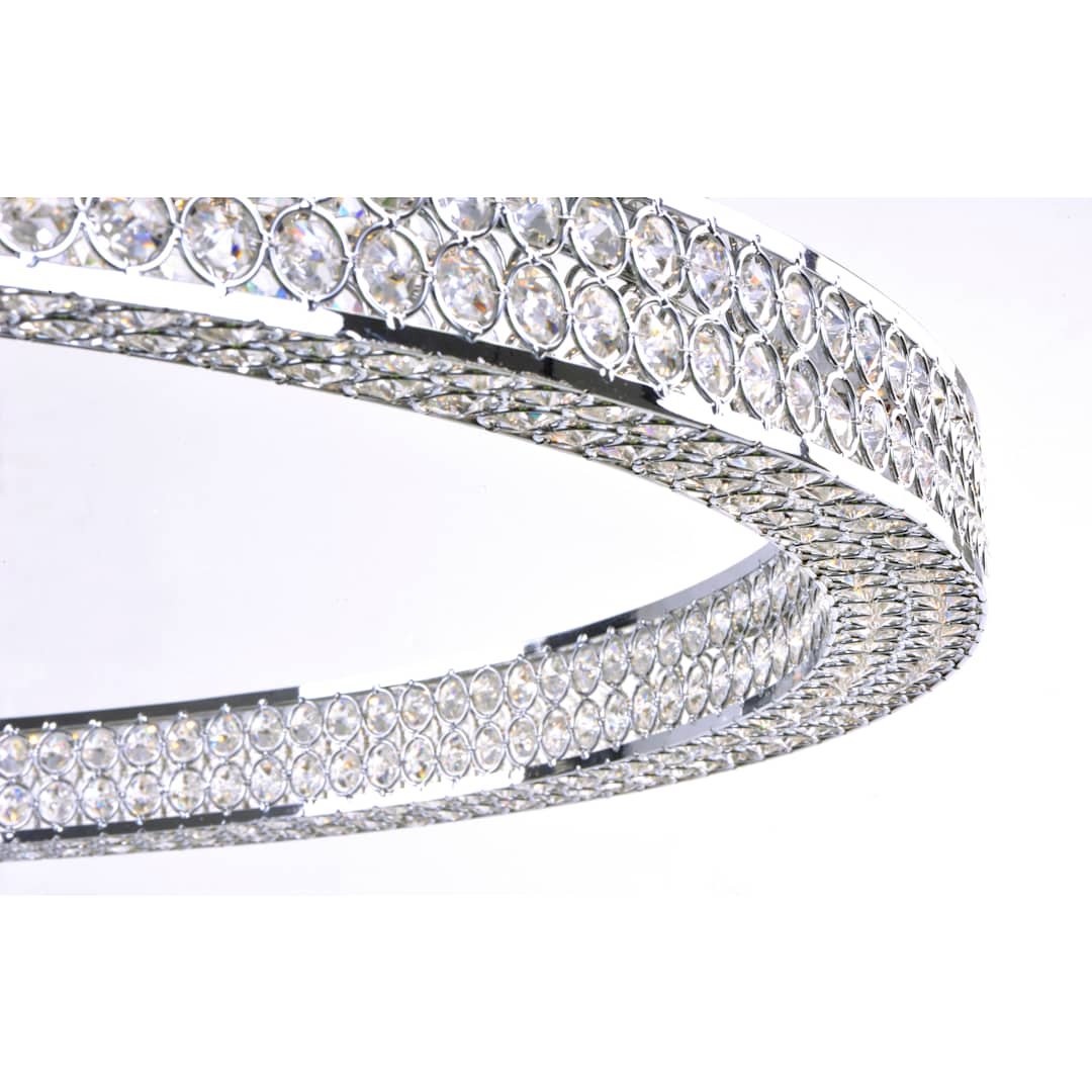 Eternity 40" Adjustable Ring LED Crystal Pendant