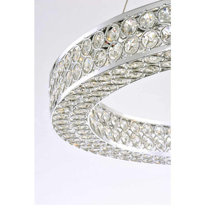 Eternity 60" Adjustable Ring LED Crystal Pendant