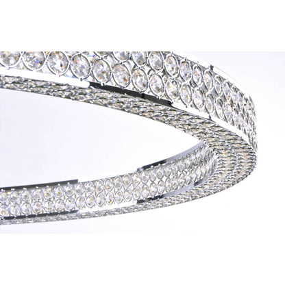 Eternity 60" Adjustable Ring LED Crystal Pendant