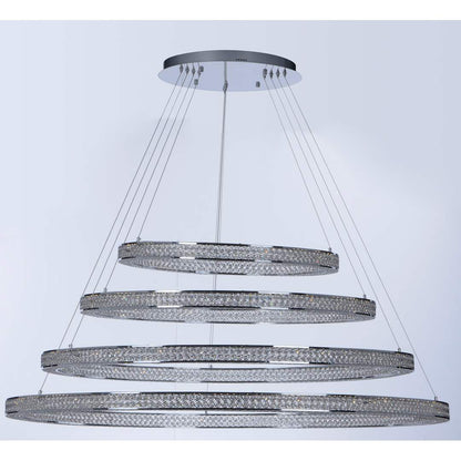 Eternity 60" Adjustable Ring LED Crystal Pendant