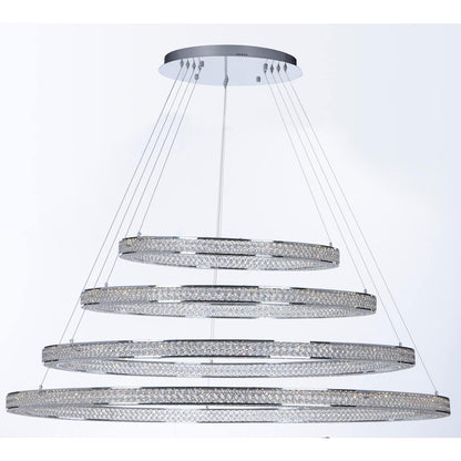 Eternity 60" Adjustable Ring LED Crystal Pendant