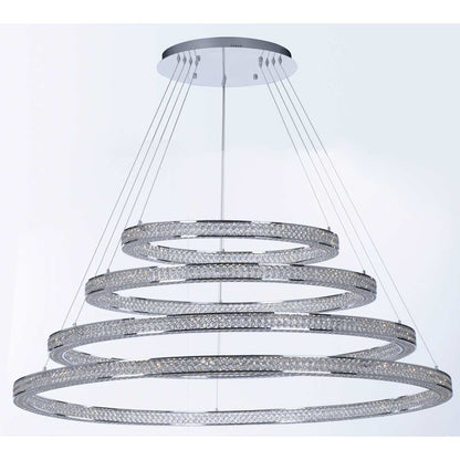 Eternity 60" Adjustable Ring LED Crystal Pendant