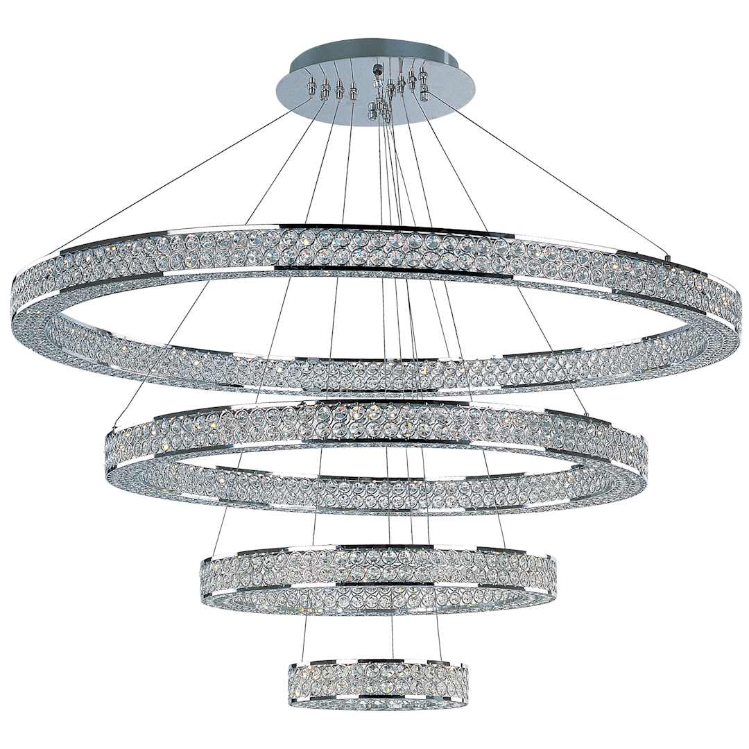 Eternity 40" Adjustable Ring LED Crystal Pendant