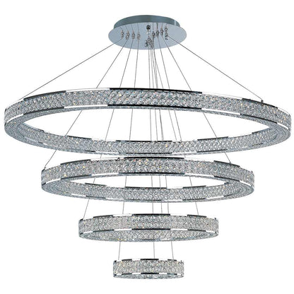 Eternity 40" Adjustable Ring LED Crystal Pendant