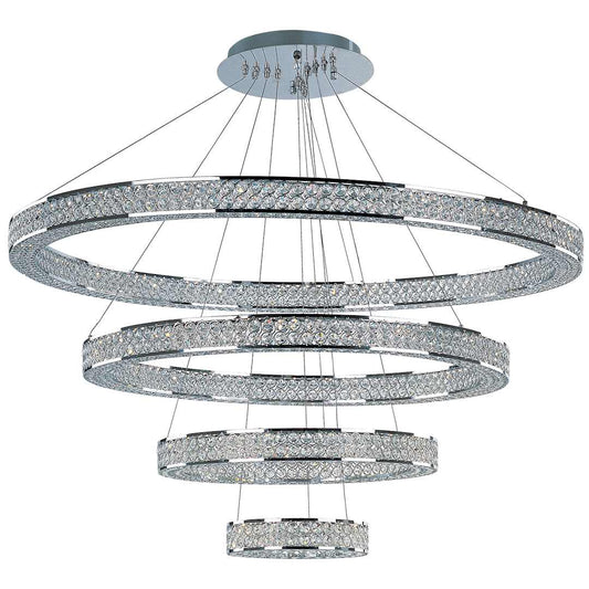 Eternity 40" Adjustable Ring LED Crystal Pendant