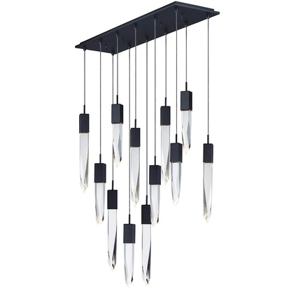 Quartz 12 Light 39" Wide LED Linear Pendant