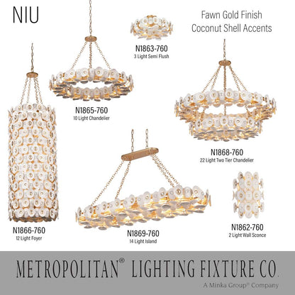 Niu 12 Light 20" Wide Crystal Pendant