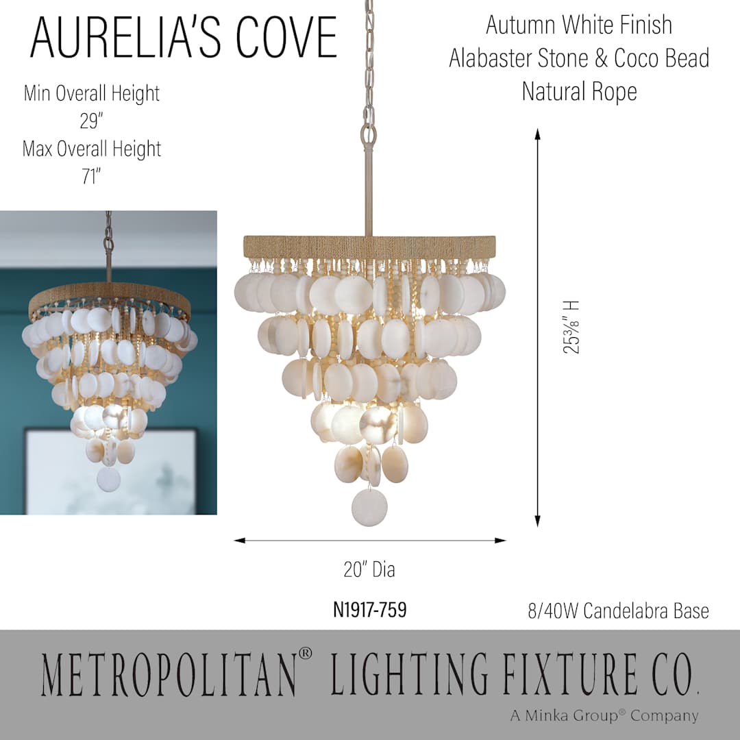 Aurelias Cove 8 Light 20" Wide Pendant
